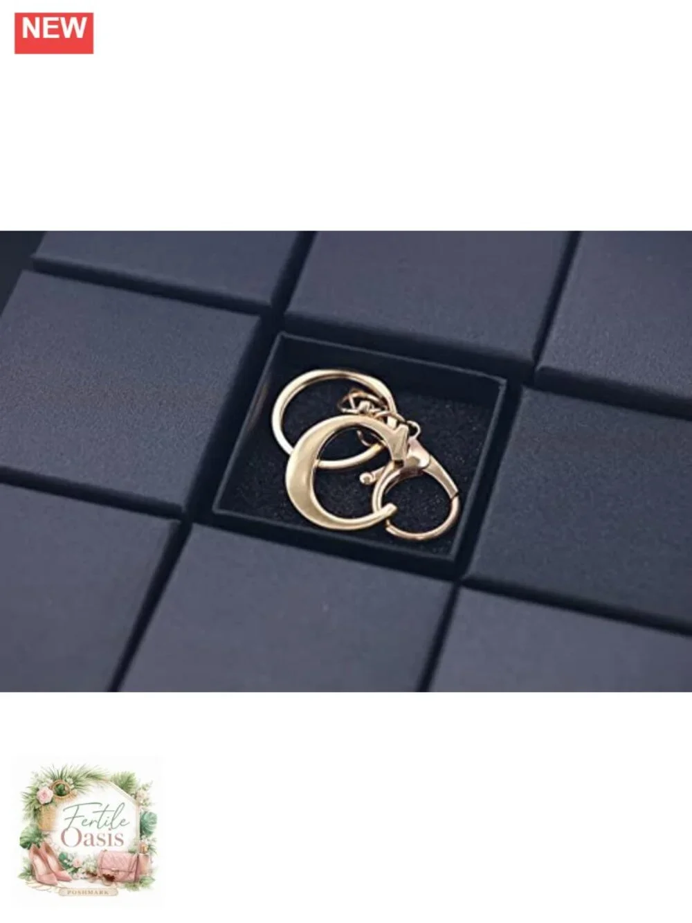 Initial Letter Keychain Gold Monogram Charm Bag Purse Backpack Accessory